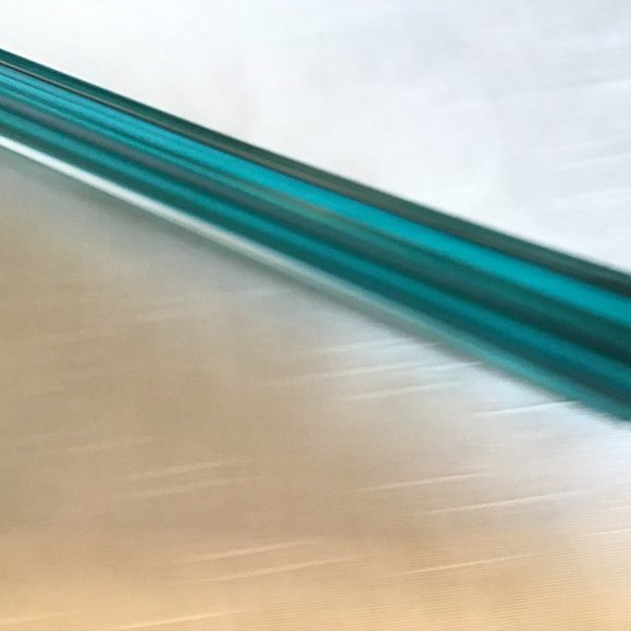 Large Soliflore Art Glass Vase, 1960s Green and Clear Glass - Picture 5 of 8